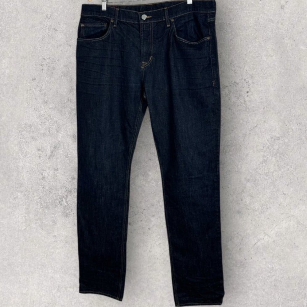Brand New Men's Robert Graham Resist Kipling Tailored Fit Dark Blue Indigo Jeans